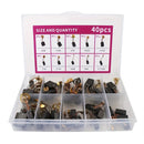 40Pcs Elektromotor Kohlebürsten 10 Größen Ersatz Reparatur Power Tool Teil