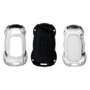 Capa de chave de carro de couro prateado de liga de zinco se encaixa Lexus ES260h/RX350h/LS500h