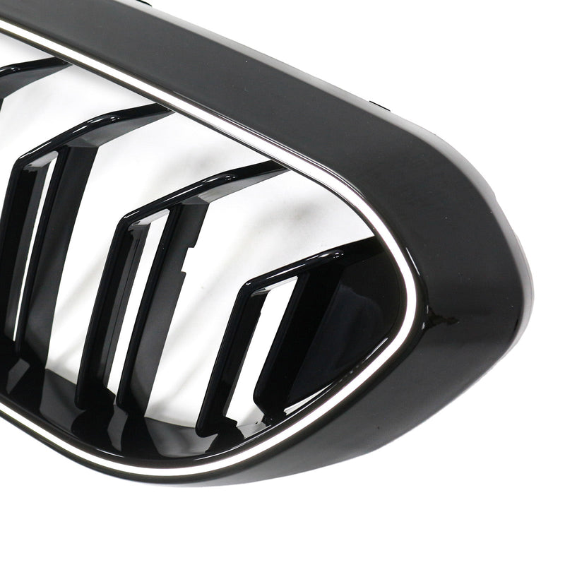 2017–2020 BMW 5 -sarja G30 G31 Doublellame Front Munuaisten säleikkö, kiiltävä musta