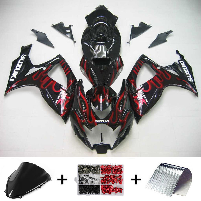 2006-2007 K6 Suzuki GSXR 600/750 kit de carenado de inyección cuerpo plástico