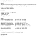 Blinklysindikator til Honda CBR 500 CBR650F CTX 700 MSX 125