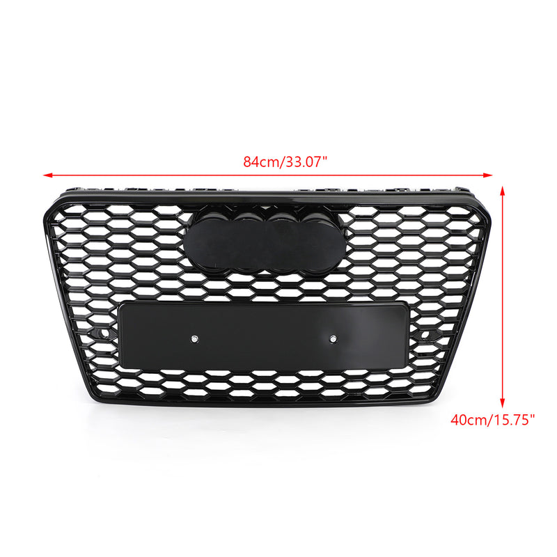 RS7 Style Honeycomb Sport Mesh Hex Grill Passar Audi A7/S7 2012-2015 Svart