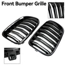 Gloss Black Front Bumper Kidney Grille Grill für BMW X3 F25 2011-2014 Dual Line