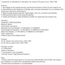 1992-1999 Toyota 1FZ Land Cruiser Vergaser 21100-66010 21100-66031