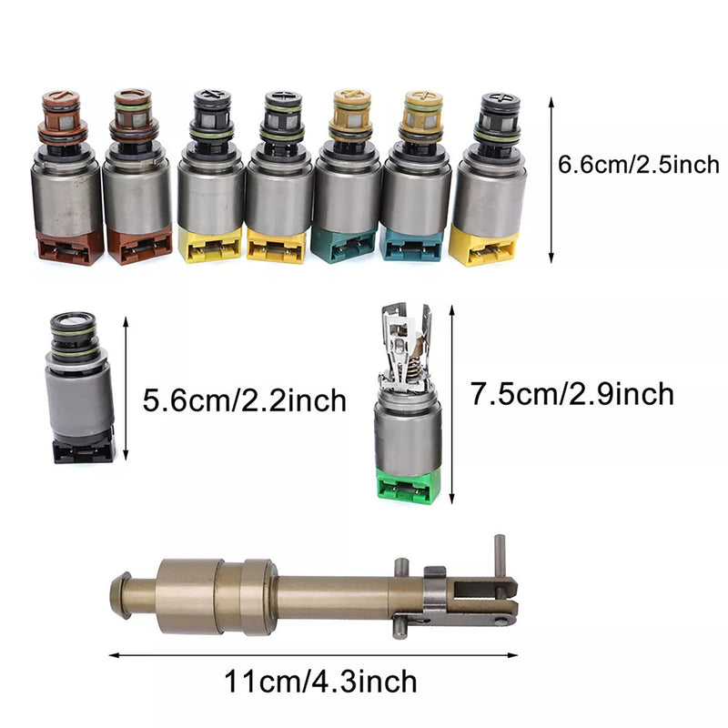 2009-2010 BMW 528i xDrive 3.0 L6 E60 6HP28 Kit de válvula solenoide de reparación del cuerpo de la válvula de transmisión 1068298047