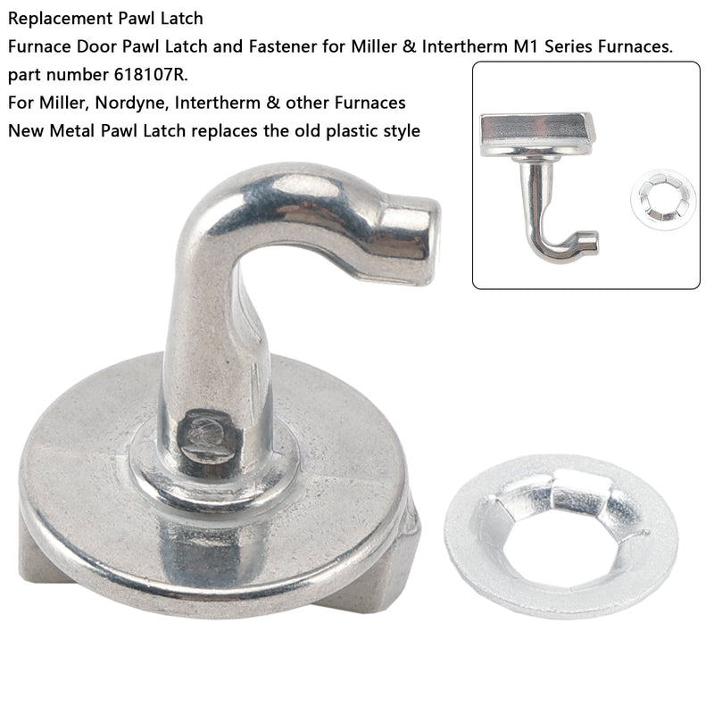 618107R Metalltürriegel für Gasofen, für Nordyne, Nortek, Intertherm, Miller