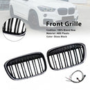 2016–2019 Passend für BMW X1 F48 F49 Frontgrill, zweireihig, glänzend schwarz