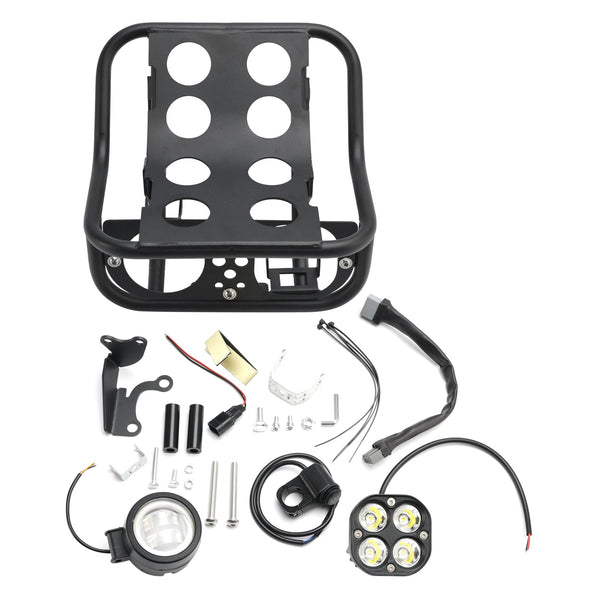 2020-2023 Honda CT125 Hunter Cub Black Front Rack dvojité světlomety