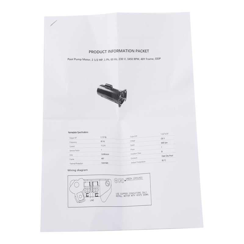 USQ1252-uima-altaan moottori 2,5 ps 230 V 48y neliölaippa PS-200-tiivistysnopeudella