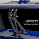 Alerón trasero universal de aluminio para sedán GT, color plateado