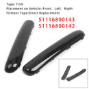 2001–2004 Mini One Cooper R50/R52/R53 Paar Frontstoßstangen-Zierleisten-Set, glänzend schwarz