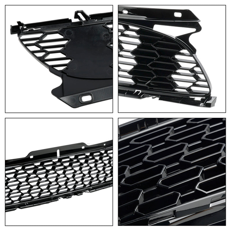 2007-2013 Mini R56 Cooper S & JCW 3-dørs Hatchback Gloss Black Front Bumper Grill