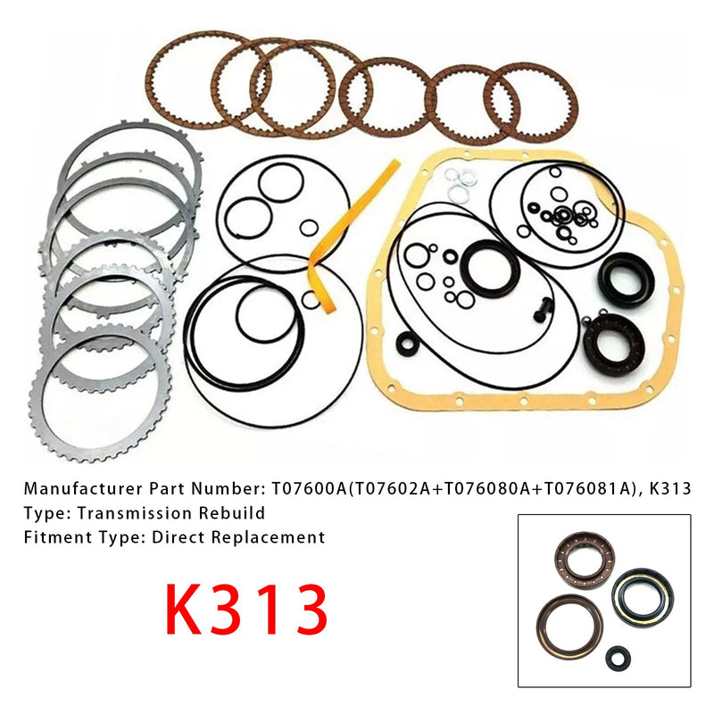 2013–2016 Toyota Corolla 1.8L Automatikgetriebe Master Rebuild Kit Überholung K313