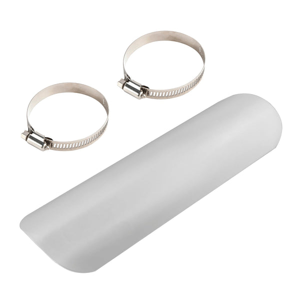 Stahl Auspuff Schalldämpfer Rohr Wärme Deflektor Abdeckung Chromeb Für Motorrad Roller BlackD