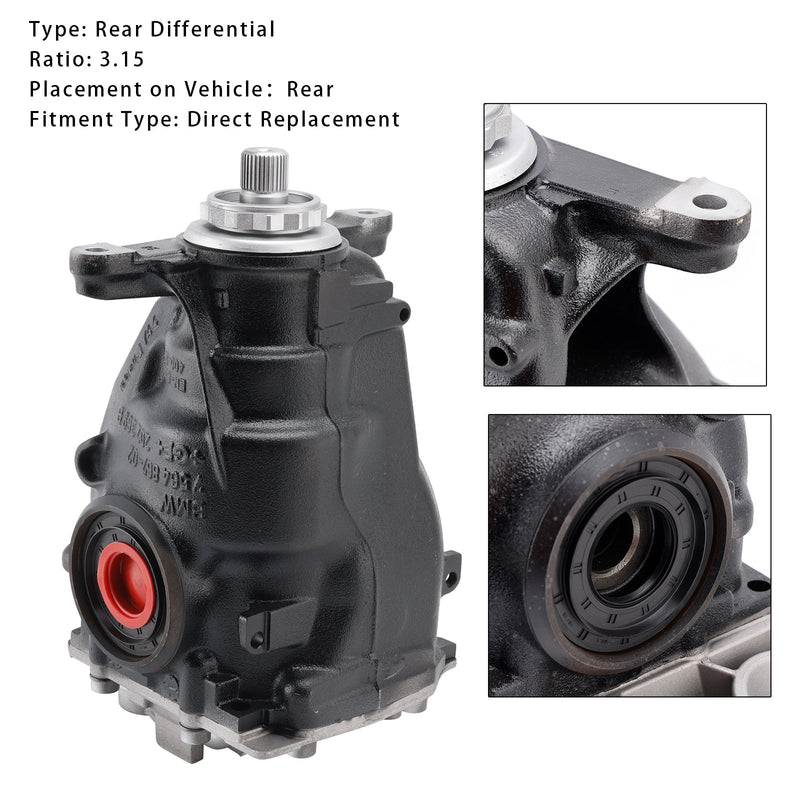 2018 BMW X6 sDrive35i, xDrive35i 3.0L L6 Hinterachsdifferential, Übersetzungsverhältnis 3,15, 33107636992