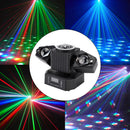 Moving Head Light Roterende Laser Beam Strobe Fjernbetjening DMX Stage Light