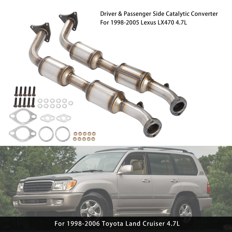 1998-2006 Toyota Land Cruiser 4.7L Driver & Passenger Side Catalytic Converter 53436