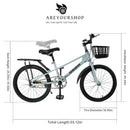 20" Teenager Kinder Fahrrad mit Korb für jungen und Mädchen