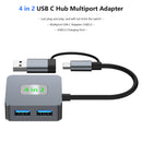 4-in-2 Type-C + USB-USB3.2*4-liitäntä Hub Adapter Dock MacBook iPad 15:lle