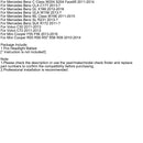2009-2016 BMW serii X E84 X1 Statecznik reflektora 166-900-28-00 A166 900 28 00 Generic