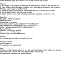 2001-2007 Toyota Sequoia SR5 / Limited Elektrische Antenne 86337AF011 86337-AF011 Generisch