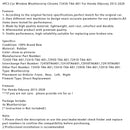 2015-2020 Honda Odyssey 4ks chromované lišty na těsnění oken 72450-TA6-A01 72410-TA6-A01 Generic