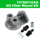 15708 Kit de montagem de filtro de óleo Conexões NPT de 1/2 polegada Rosca central de 3/4-16 polegadas