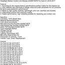 2015-2017 Audi A1 8X ajovalojen painolastin ohjausyksikön moduuli 4G0907397R yleinen