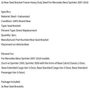 2007-2018 Mercedes-Benz Sprinter 3x bracket frame Generic