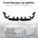 2025 BMW X3 G45 M-Sport + Gloss Black Front Bumper Lip Spoiler Splitter Generic