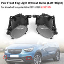 2011-2017 Vauxhall Insignia Pair Front Fog Lights 22865974 1710213 Generic