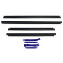 2009-2013 Toyota Corolla 4pcs Interior Door Window Glass Seal Strips 68171-12340 68172-12260 Generic