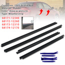 2009-2013 Toyota Corolla 4pcs Interior Door Window Glass Seal Strips 68171-12340 68172-12260 Generic