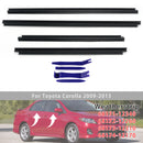 2009-2013 Toyota Corolla 4pcs Interior Door Window Glass Seal Strips 68171-12340 68172-12260 Generic