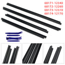 2009-2013 Toyota Corolla 4pcs Interior Door Window Glass Seal Strips 68171-12340 68172-12260 Generic