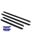 2009-2013 Toyota Corolla 4pcs Interior Door Window Glass Seal Strips 68171-12340 68172-12260 Generic