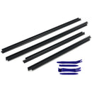 2009-2013 Toyota Corolla 4pcs Interior Door Window Glass Seal Strips 68171-12340 68172-12260 Generic
