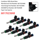 2015-2020 Dodge Challenger SRT 6.2L V8 8 stk drivstoffinjektor 68170238AB Generisk
