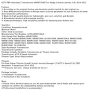 2014-2022 Ram, Dodge, Chrysler Grand Caravan, Journey, Avenger, C/V 62HK 6-Speed ​​3.6L FWD Automatgearkasse 62HK FWD Automatgearkasse 68090720AD RX090720AD R8090720AI Generisk