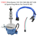 d Big Block FE V8 170072 Verteiler 332 352 360 406 427 428 & Zündkabel HEI008BL SPW012BL Generic