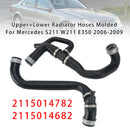 2007 Mercedes E-CLASS T-Model (S211) RADIATOR HOSE Upper+Lower Molded Radiator Hoses 2115014782 2115014682 Generic
