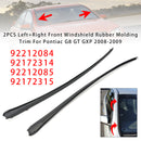 2008-2009 Pontiac G8 GT GXP 2PCS Front Rubber Trim Windshield 92212084 92172314 Generic