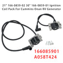 Generatory Cummins Onan RV HGJAD Specyfikacja: AE i J 21" 166-0859-02 30" 166-0859-01 Zestaw cewek zapłonowych 166085902 166085901 Ogólny