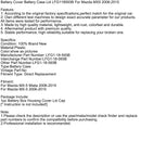 2006-2015 Mazda MX-5 Miata Batterieabdeckung Batteriekasten Deckel LFG118593B LFG1-18-593B Generic