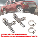 2007-2014 Chevrolet Silverado 3500 HD V8 6 2 Stück Metall Heizungsschlauchverbinder 800-413HP-414HP 800-414HP Generic