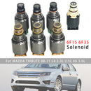 MAZDA TRIBUTE 08-11 L4 2.3L 2.5L V6 3.0L 7PCS 6F15 6F35 Transmission Solenoid Set (Black Solenoid Type) Generic