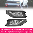 2018-2020 VW Atlas Reflector Type Fog Light Set Left + Right VW2592138 VW2593138 Generic
