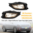 2018-2020 VW Atlas Reflector Type Fog Light Set Left + Right VW2592138 VW2593138 Generic