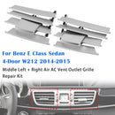 2014-2015 Mercedes Benz E-Klasse Limousine 4-Türer W212 Reparatursatz Lüftungsdüse Mitte L+R Generic
