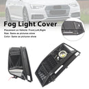 2016-2019 AUDI A4 B9 S-line S4 (8W) 2PCS Black Front Bumper Foglight Grille Grill Generic